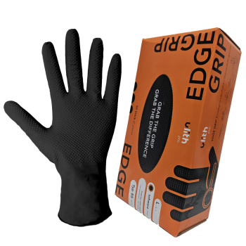 50 x Nitrilhandschuhe EDGE GRIP schwarz
